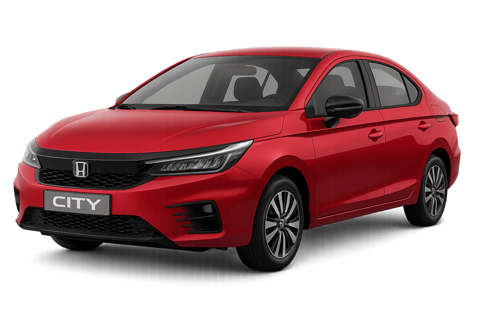 Red Honda City on White Background1
