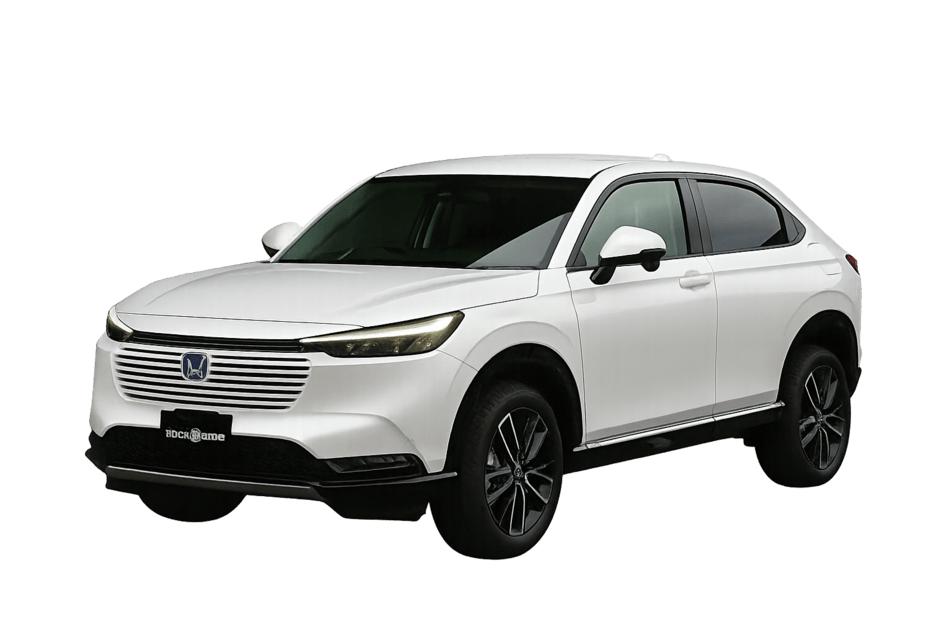 White Honda HR V Against Plain Background2